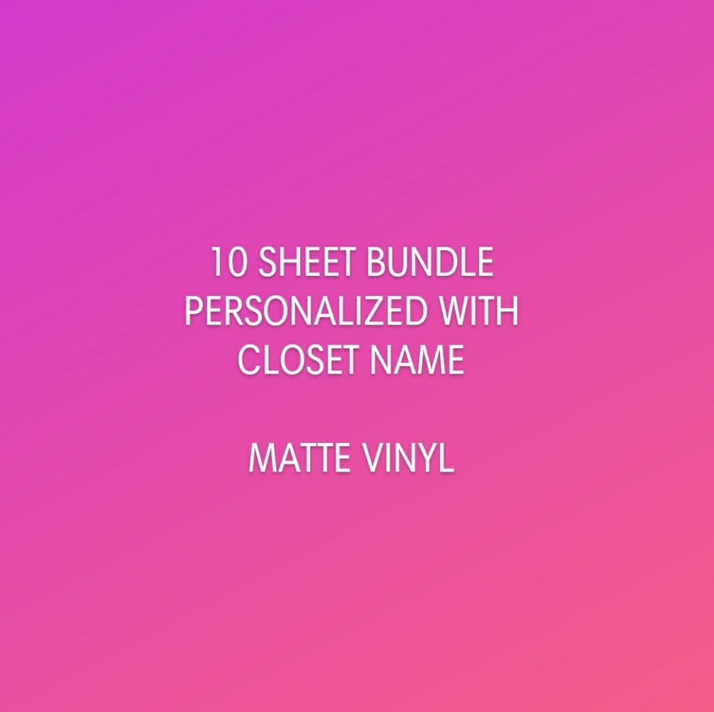10 Sheet Personalized Bundle / Vinyl [Price Firm]
